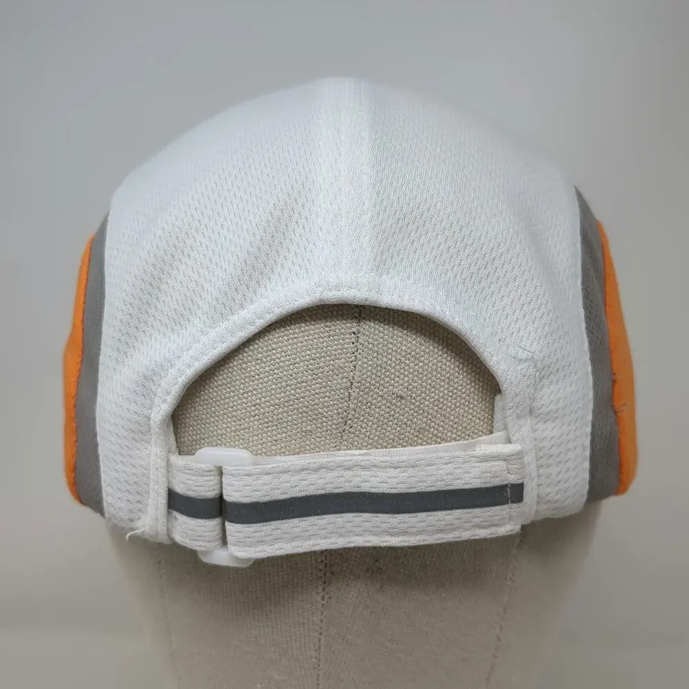 4imprint 5 Panel White Gray Orange One Size Voya Financial Polyester Hat Stripe